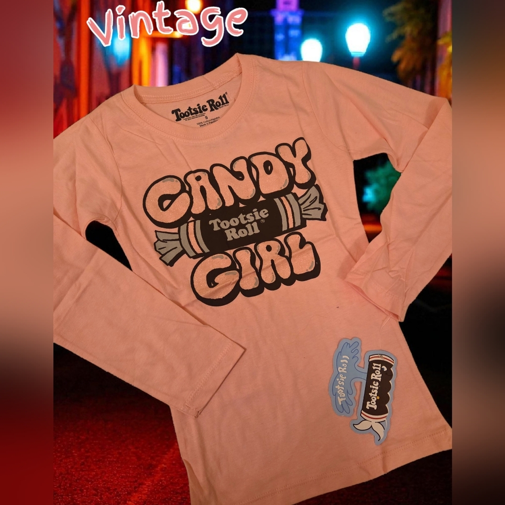 Vintage 80s 90s Tootsie Roll Candy girl X-Large 14-16